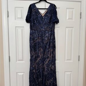 NWT!!! 
Navy Blue Lace Sequin Formal Gown | Wedding Guest / Mother of the Bride